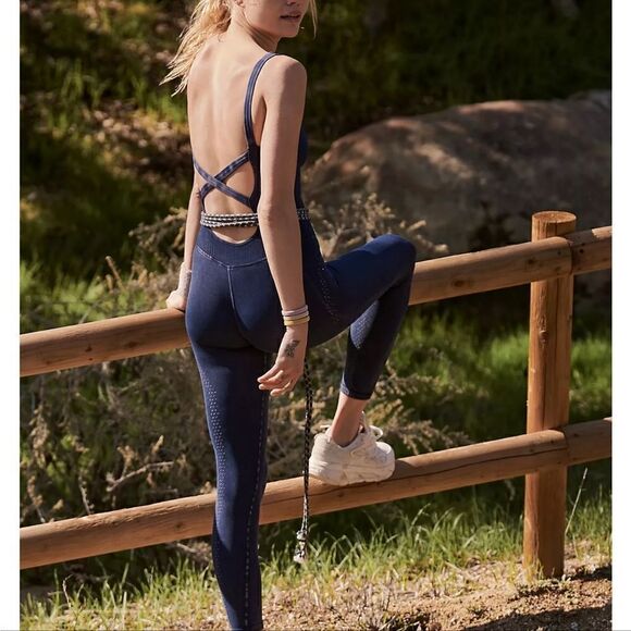 Free People Good Karma Onesie Deepest Navy XS/S - Picture 3 of 9